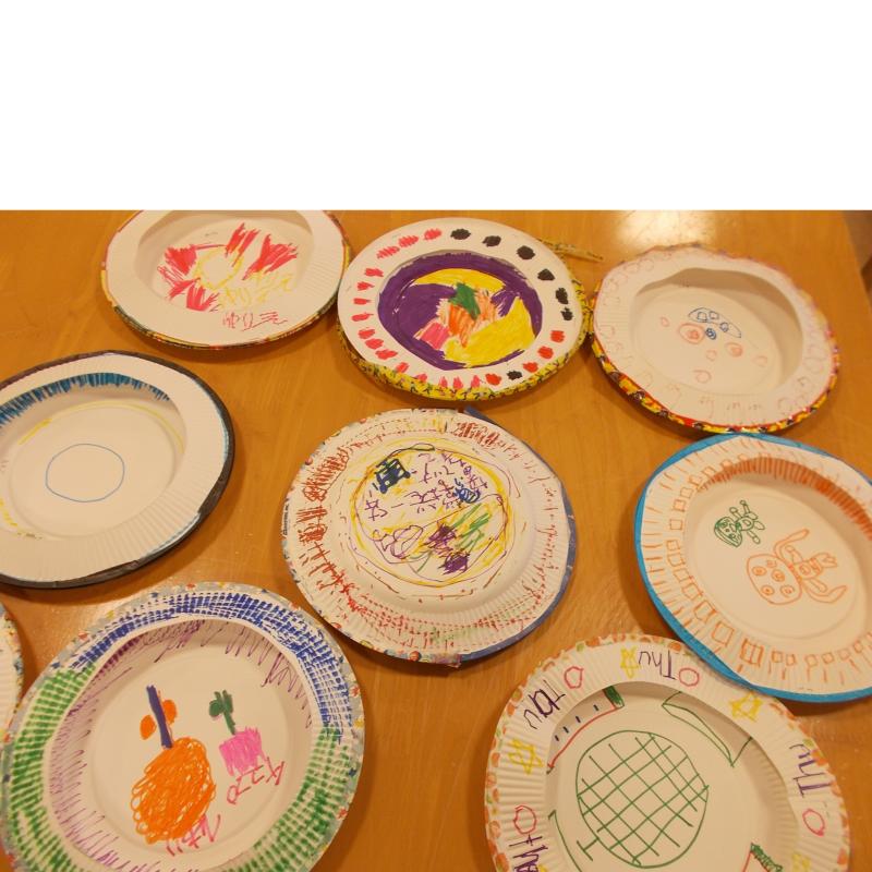 利用者様が作成した紙皿フリスビー